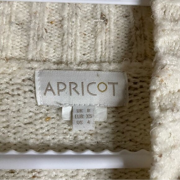 APRICOT Women's Cream Patterned Turtleneck Cozy Knit Sweater - Picture 6 of 9